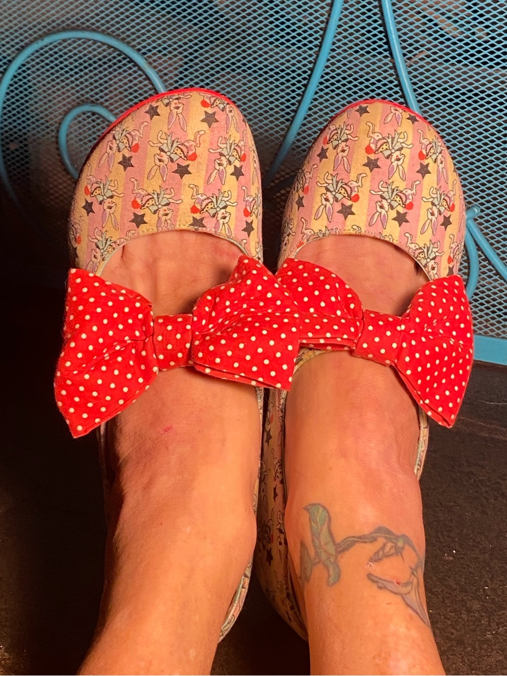 Irregular Choice heels,Alice In Wonderland Bunny print,red polka dot bows,